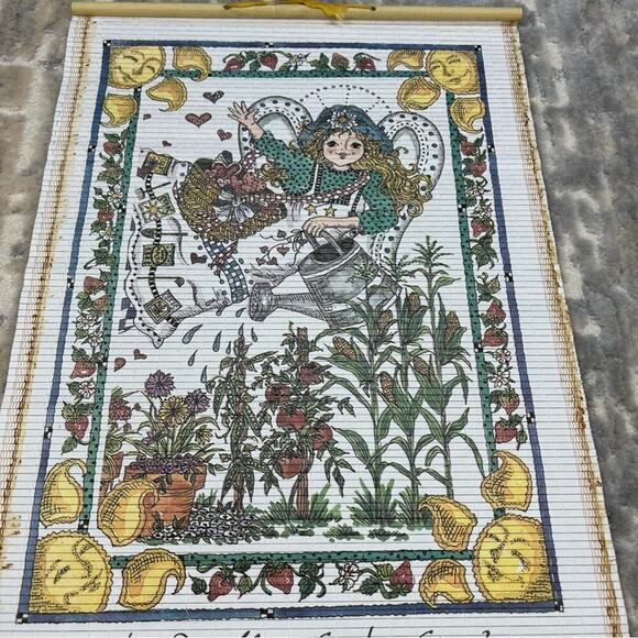 NEW Vintage Double Sided Bamboo Wall Calendar 1998 1999 29.5” x 12.5” - Picture 5 of 6